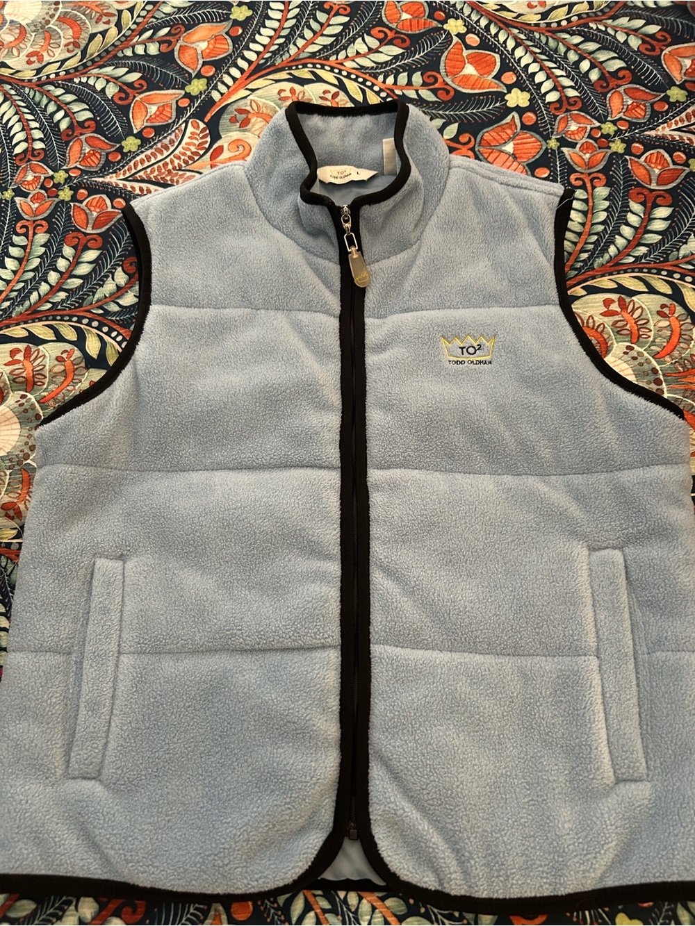 Todd Oldham Light Blue Fleece Vest